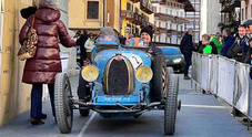 Bugatti T 37 del 1927 di Paglione-De Angelis trionfa nella 10^ WinteRace. Sul podio Fiat 1100 e Porsche 356 Speedster