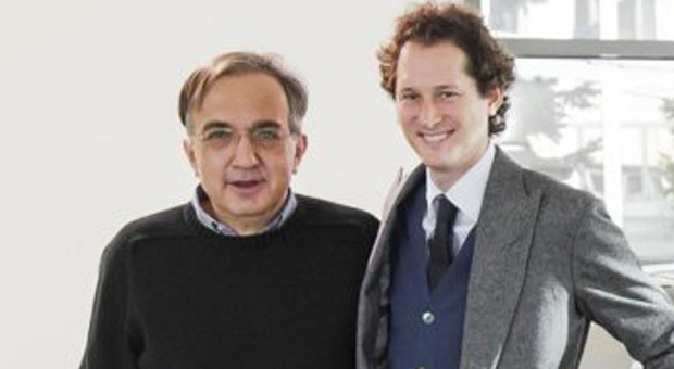 Sergio Marchionne e John Elkann, i top manager di Fiat che ha inglobato Chrysler