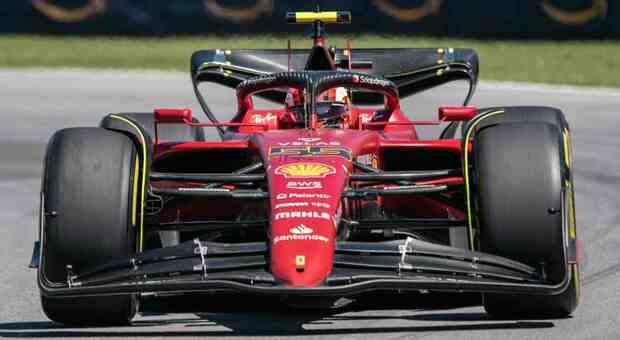 La Ferrari SF-75 di Carlos Sainz vincitrice a Silverstone