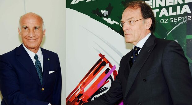 A destra Giuseppe Redaelli, Presidente di Autodromo Nazionale Monza con il presidente dell'Aci Angelo Sticchi Damiani