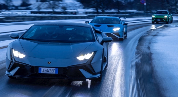 Il convoglio di Lamborghini in nord Europa