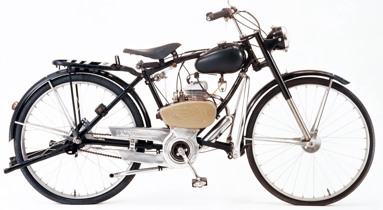 La Power Free, è la bicicletta motorizzata con la quale Suzuki ha debuttato nel mondo delle due ruote nel 1952