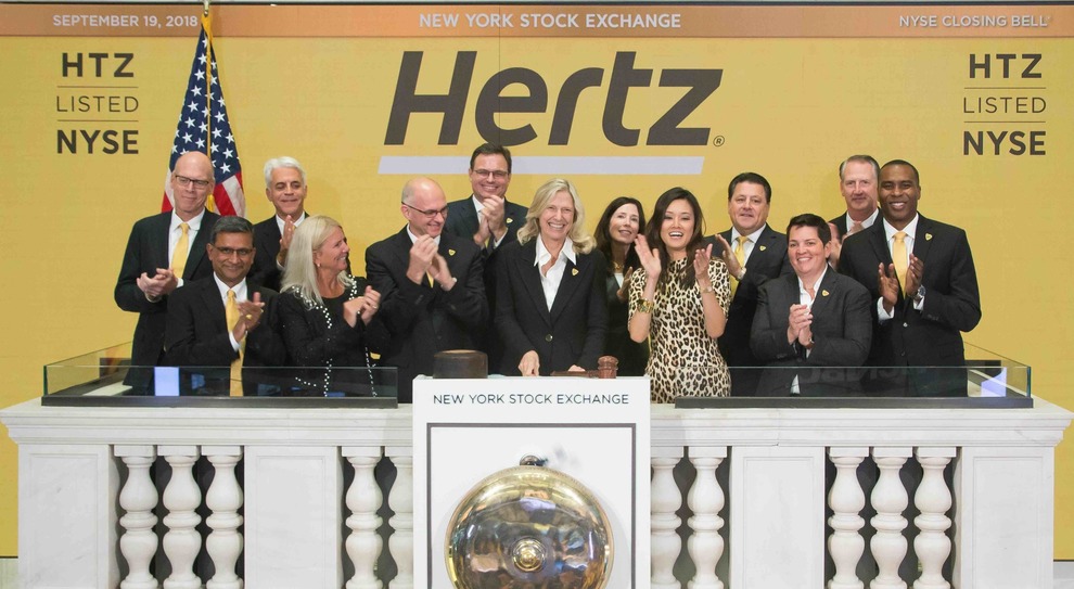 Il top management di Hertz alla Borsa di New York