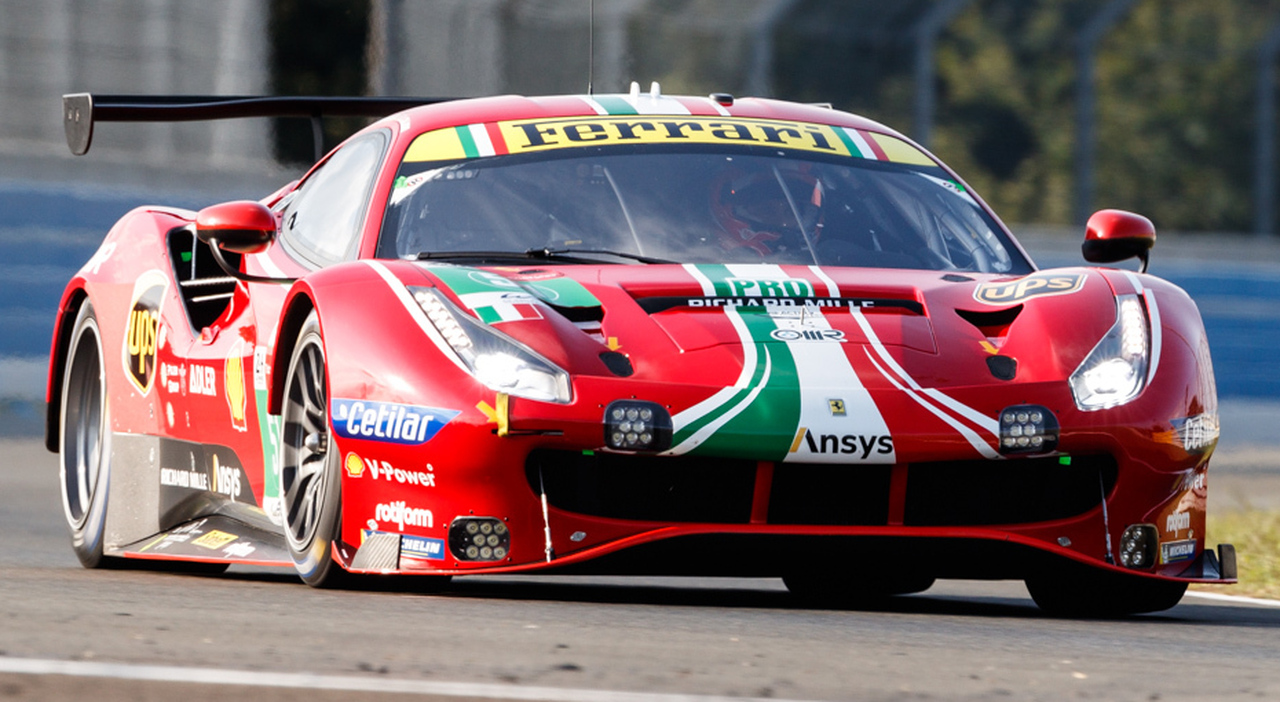 La Ferrari 488 GTE vincitrice a Le Mans