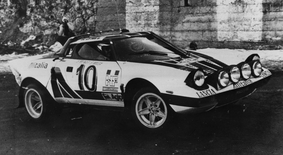 La Lancia Stratos di Sandro Munari vincitrice del Rally di Montecarlo nel 1976