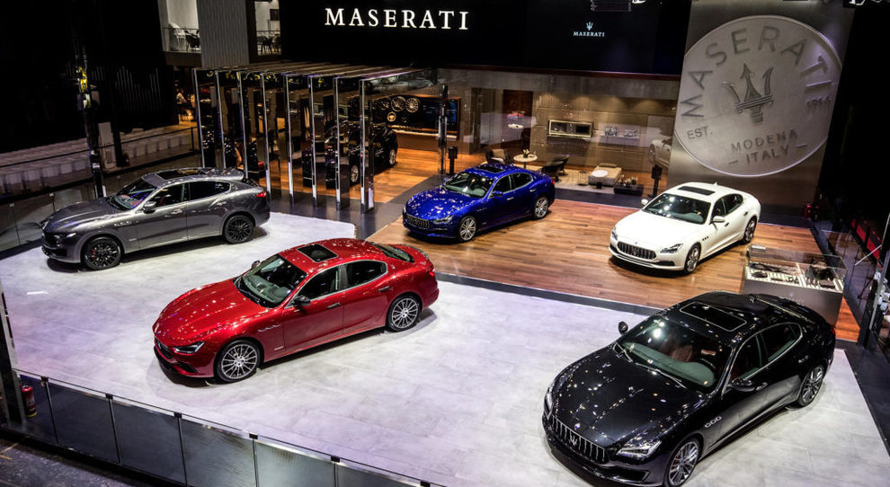 Una panoramica dello stand Maserati al Salone di Pechino 2018