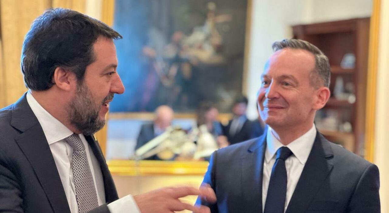 il ministro per i Trasporti tedesco, Volker Wissing con Matteo Salvini