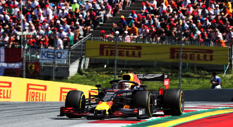 Max Verstappen sul circuito austriaco nel 2019