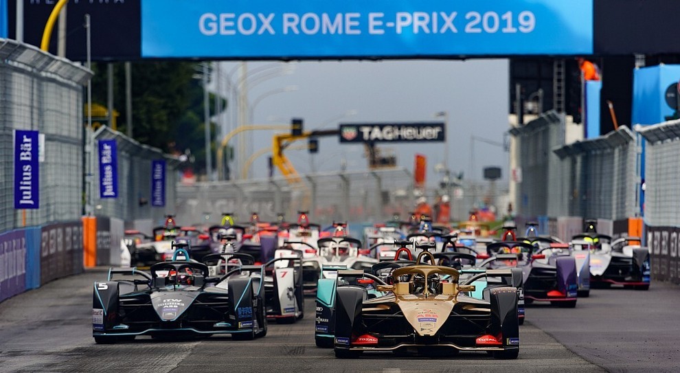 La partenza dell'EPrix di Roma del 2019