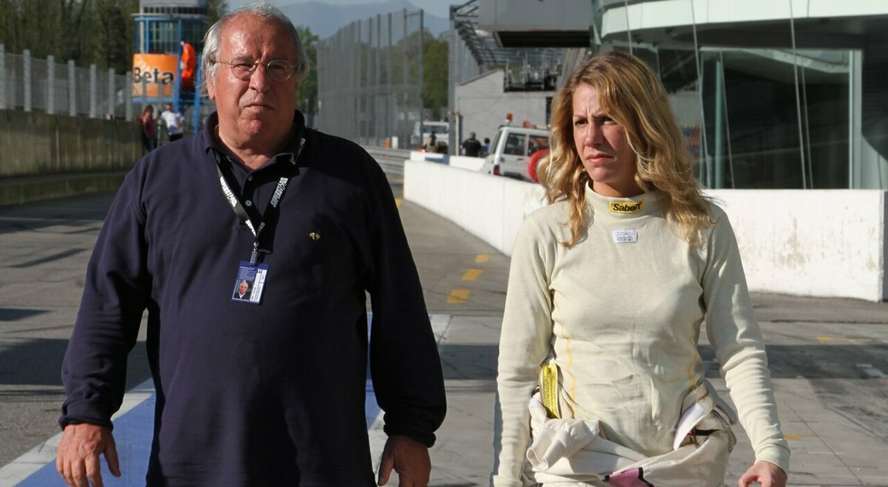Aldo Cerruti con la figlia Michela che aveva preso le orme del papà divenendo pilota